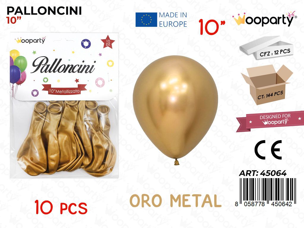 Palloncino Oro Metal 10 10PCS
