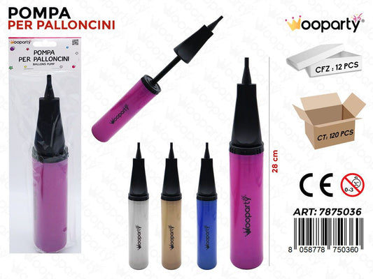 Wooparty Pompa per Palloncini Ass. 28CM