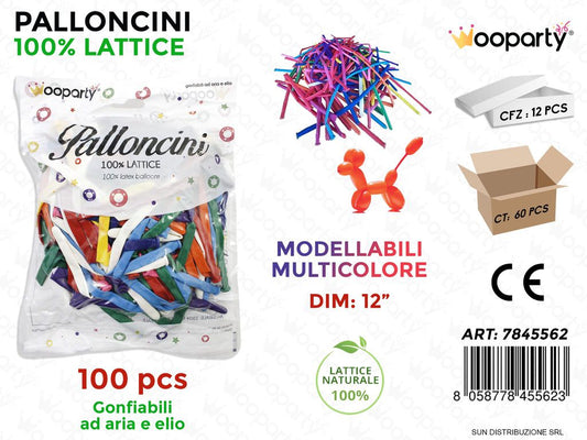 Palloncino Modellabile Multicolor 100PCS