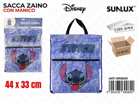 SACCA ZAINO STITCH C/TASCA 44*33CM