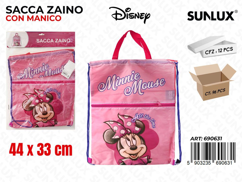 SACCA ZAINO MINNIE C/TASCA 44*33CM