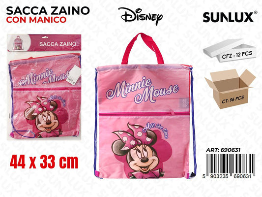 SACCA ZAINO MINNIE C/TASCA 44*33CM