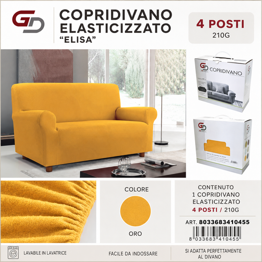 Copridivano 4P Elasticizzato Elisa4