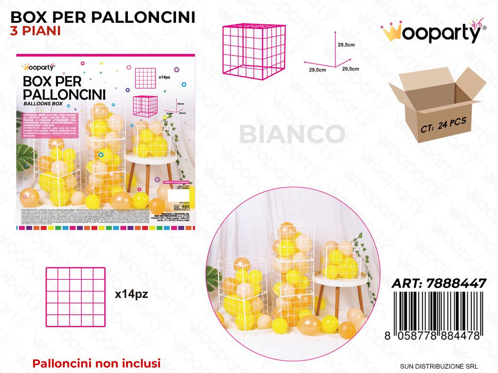Box per Palloncini Bianco 29.5*29.5CM 14PCS