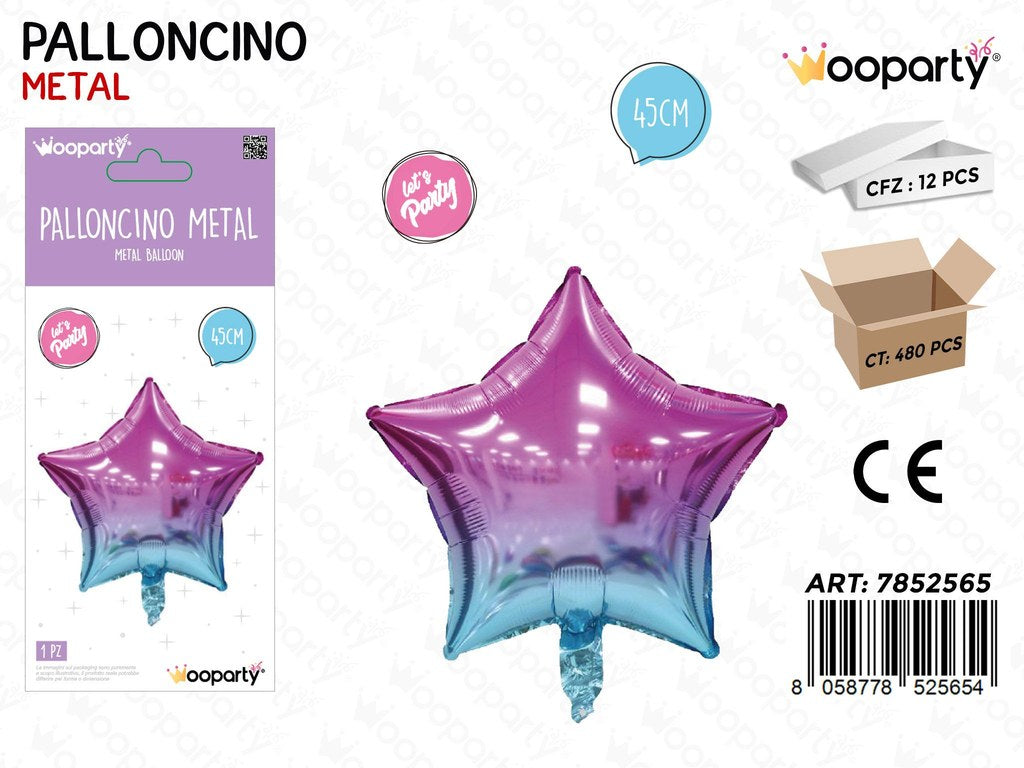 Wooparty Palloncino Metal Stella 45CM