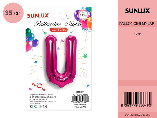 Palloncino Mylar Fucsia Lettera U