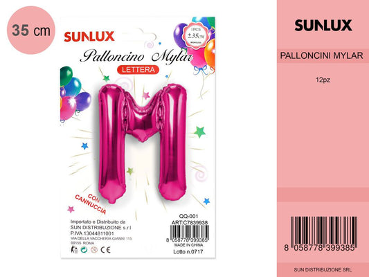 Palloncino Mylar Fucsia Lettera M