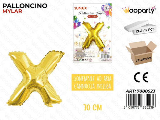 Palloncino Metal Oro Let. X 70CM