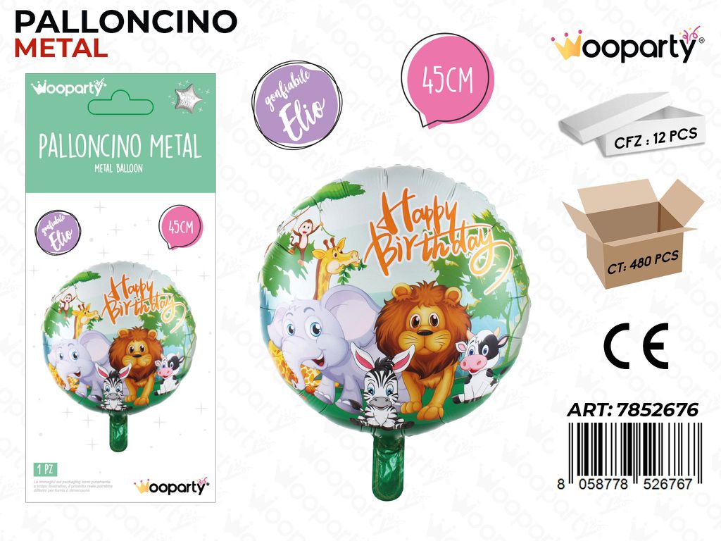 Wooparty Palloncino Metal H.b. 45CM