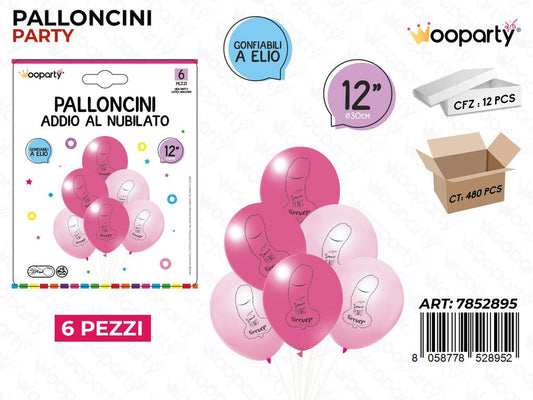 Palloncini Addio al Nubilato 6PCS D.30CM