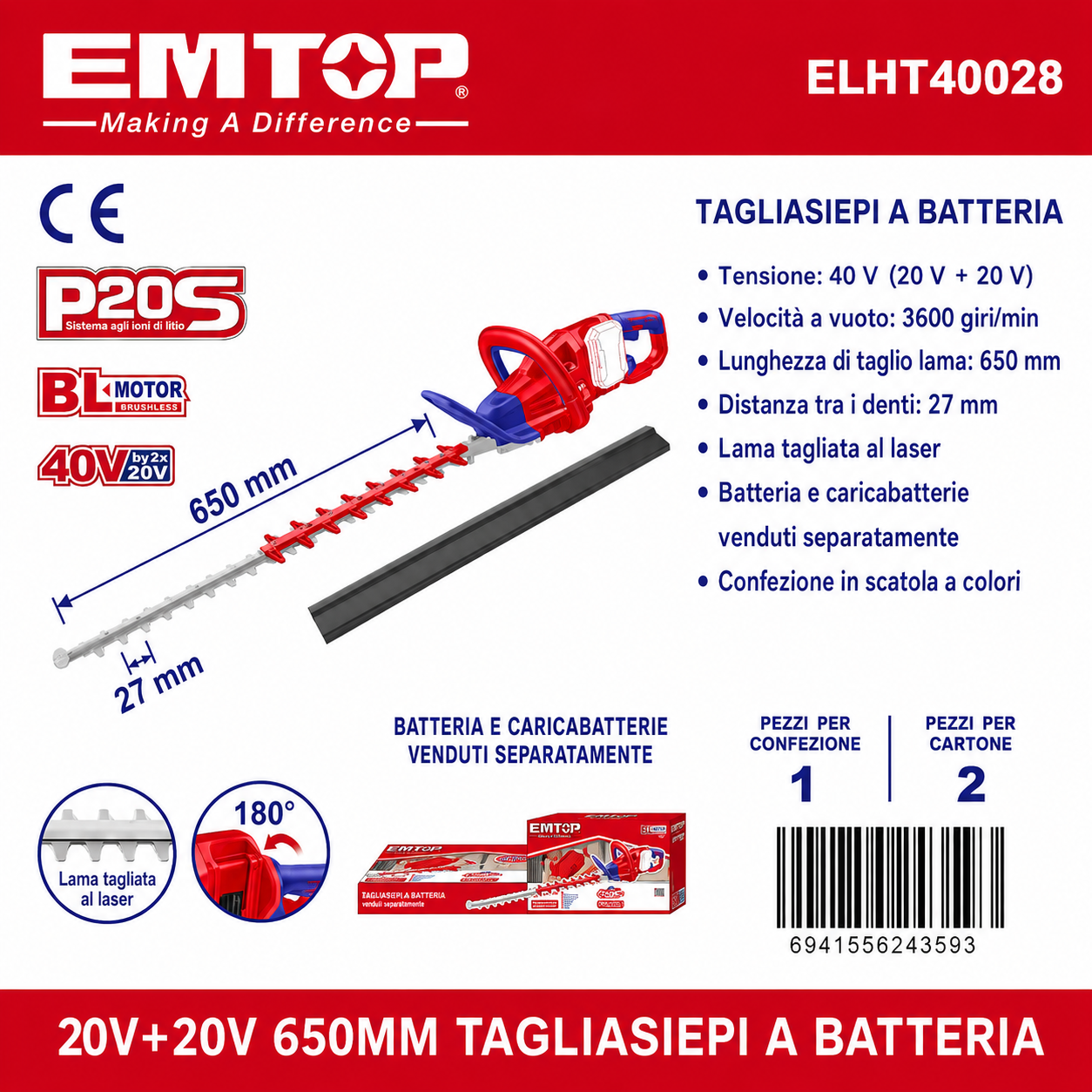 Tagliaerba Senza Filo 650mm