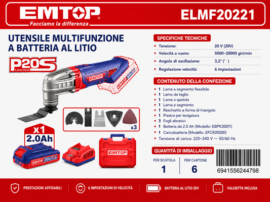 Utensile Multifunzione a Batteria