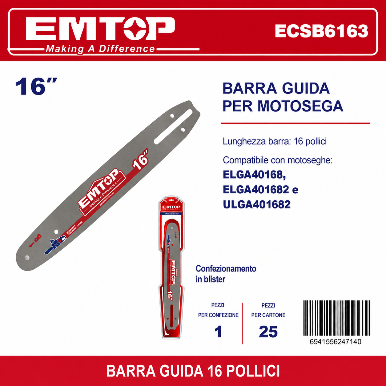 Barra Guida per Motosega 16