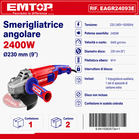 Smerigliatrice Angolare 220v/2400w