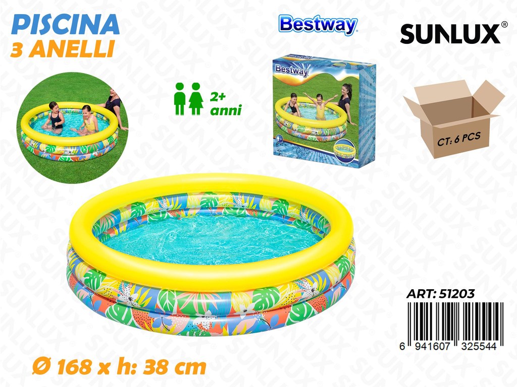 Piscina 3 Anelli D.168*38CM
