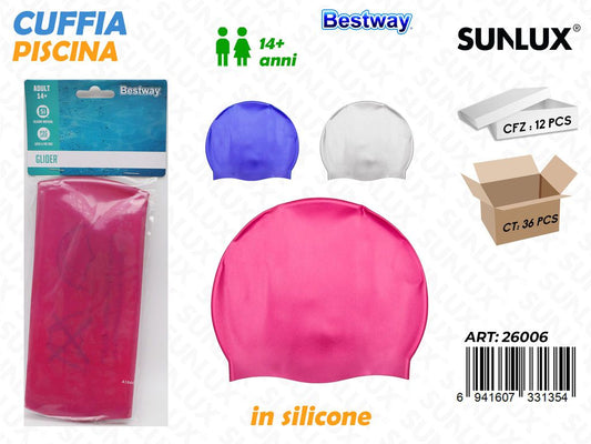 Cuffia per Piscina in Silicone Col. Ass.