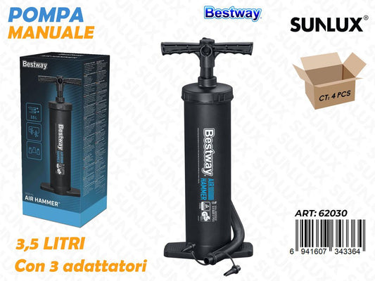 Pompa Manuale c/ 3 Adattatori 3.5LT