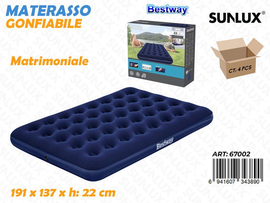 Letto Gonfiabile c/ Velluto Matrimoniale 191*137*22CM