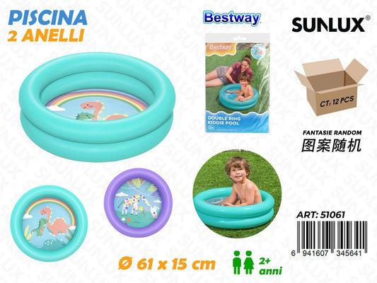 Mini Piscina 2 Anelli Ass. 61*15CM