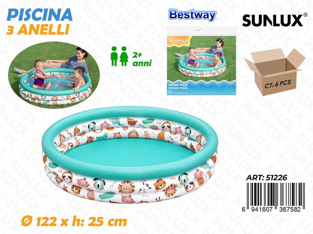Piscina 3 Anelli D.122*25CM