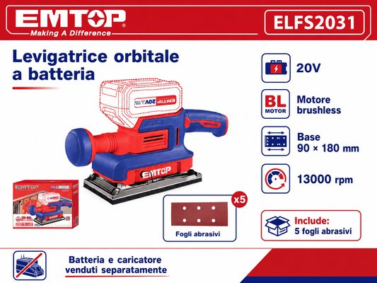 Levigatrice di Finitura a Batteria P20s