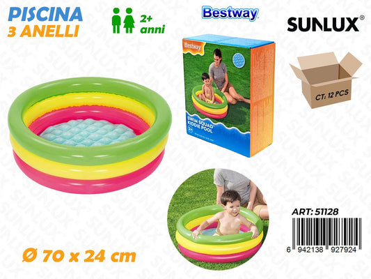 Piscina Raimbow 4ANELLI 70*24CM
