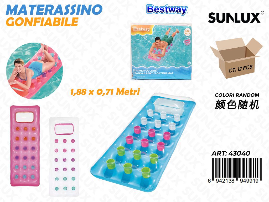 Materassino Gonfiabile Ass. 1.88*0.71MT