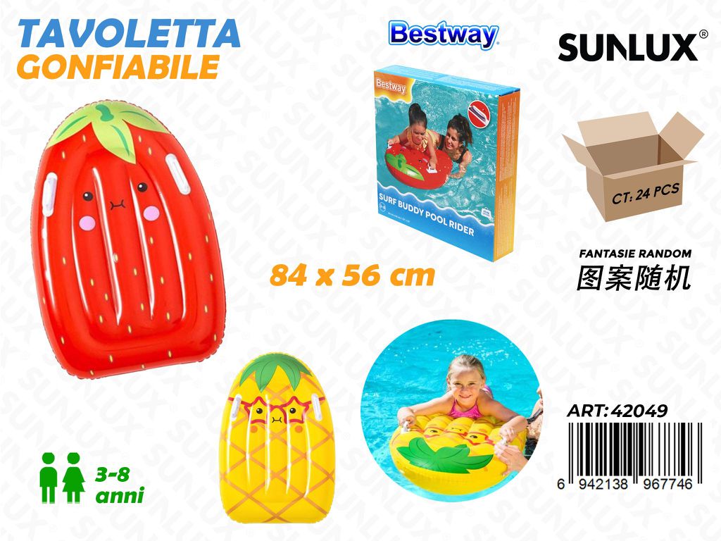 Tavola da Nuoto Gonfiabile Fruits 84*56CM