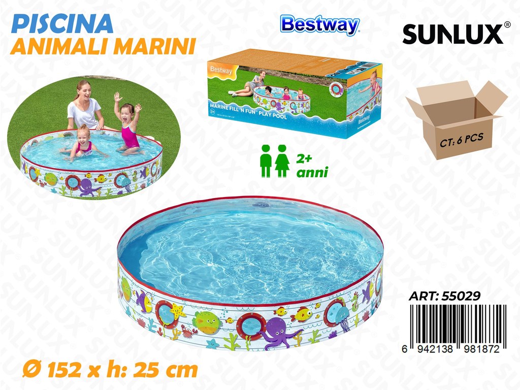 Piscina Animali Marini D.152*25CM