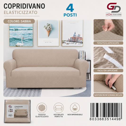 Copridivano 4Posti Non Impermeabile