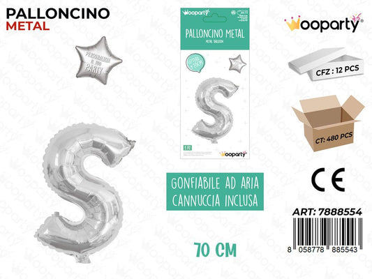 Palloncino Metal Arg. Let. S 70CM