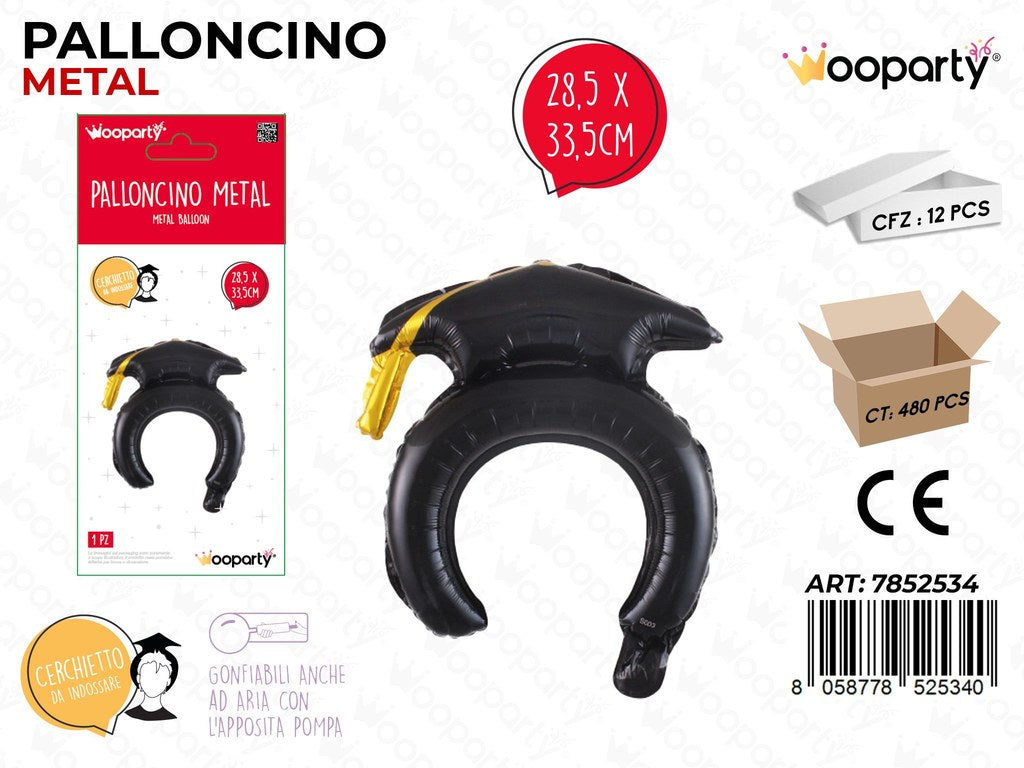 Wooparty Palloncino Metal Laurea 3D 28.5*33.5CM