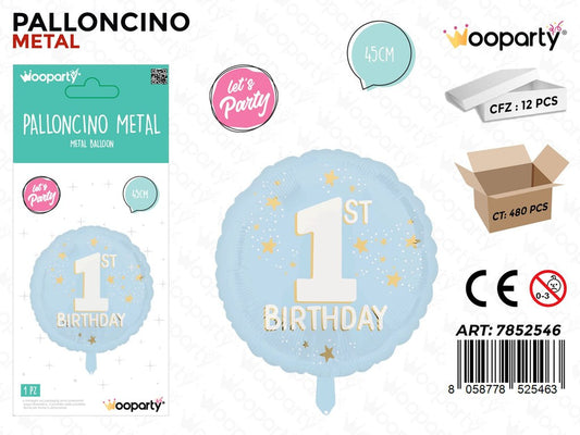 Wooparty Palloncino Metal 3D 45CM