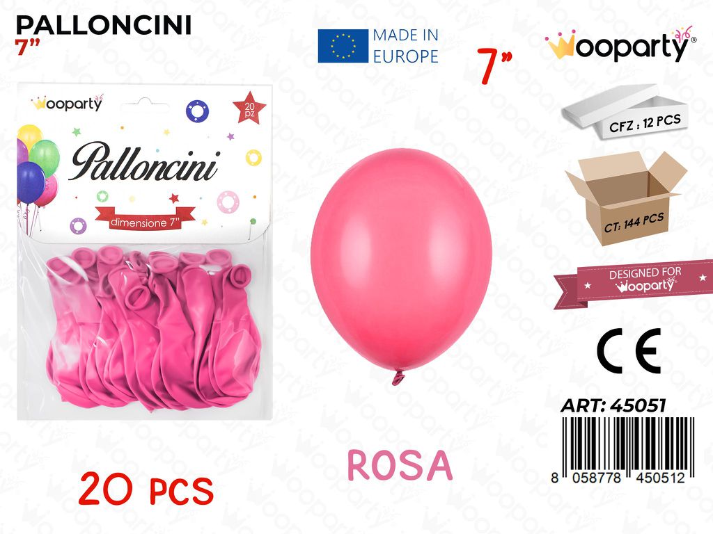 Palloncino Rosa 7 20PCS