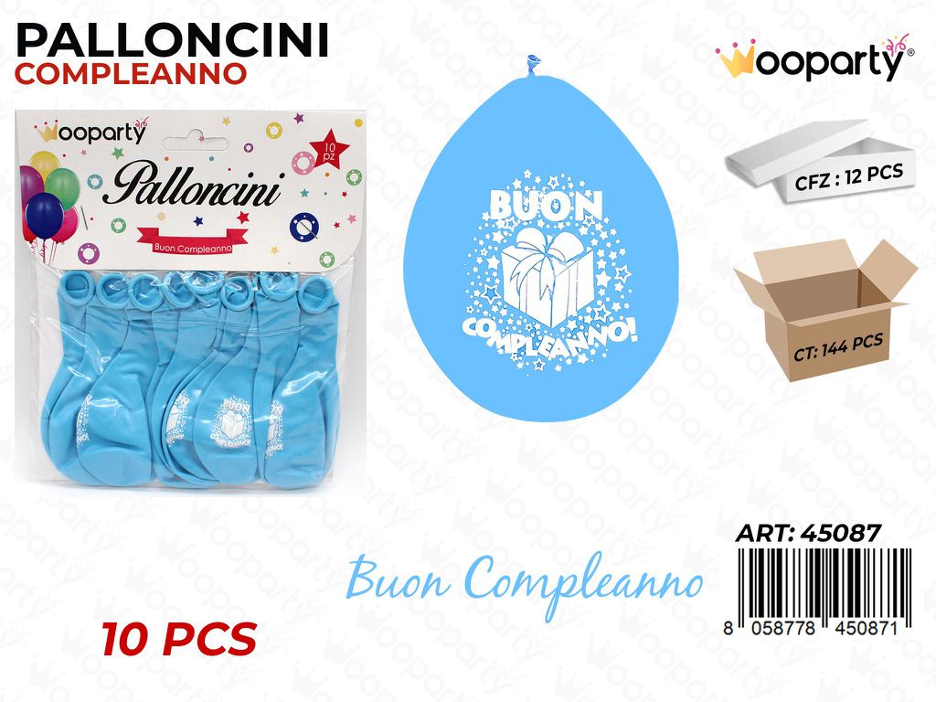 Palloncini B. Compleanno Cel. 10 10PCS