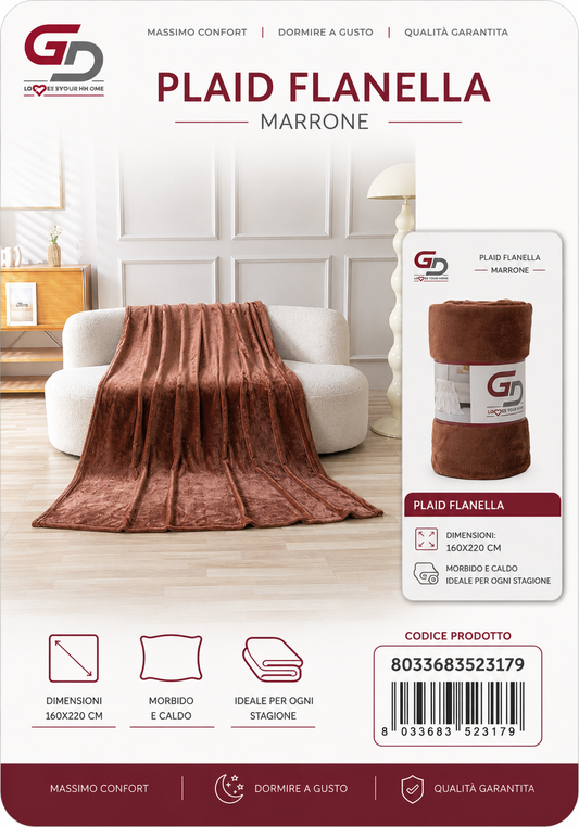Plaid Coperta Singola 160*220Cm