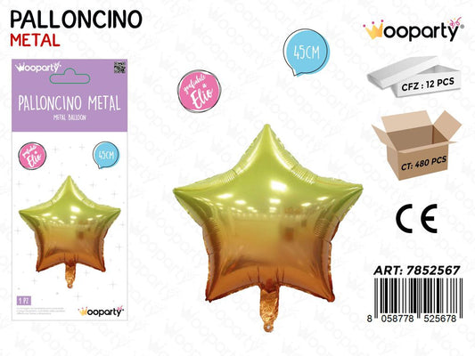 Wooparty Palloncino Metal Stella 45CM