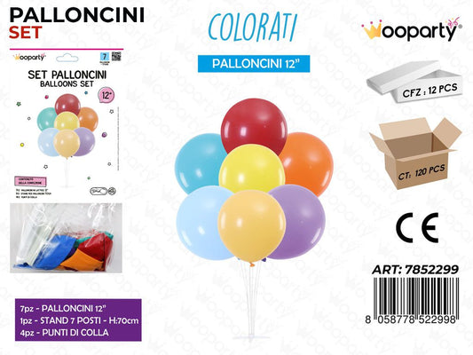Set Pallon. c/ Stand Col. Ass 7PCS
