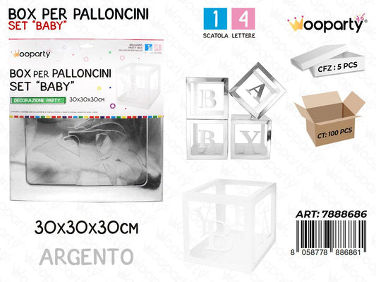 Wooparty Box Pallonc. Baby Arg. 30*30*30CM