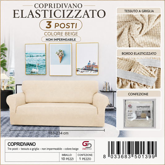 Copridivano 3Posti Non Impermeabile
