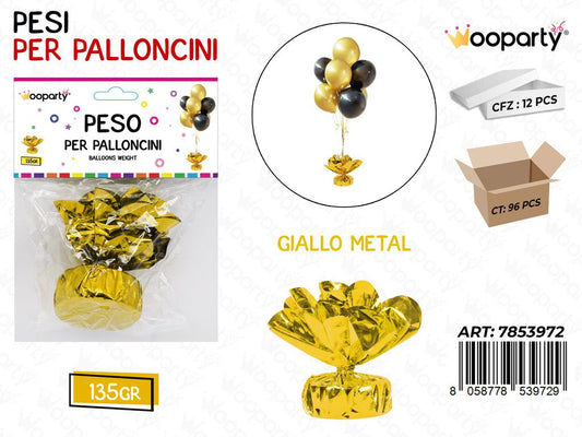 Wooparty Peso per Palloncini Oro Met. 135GR