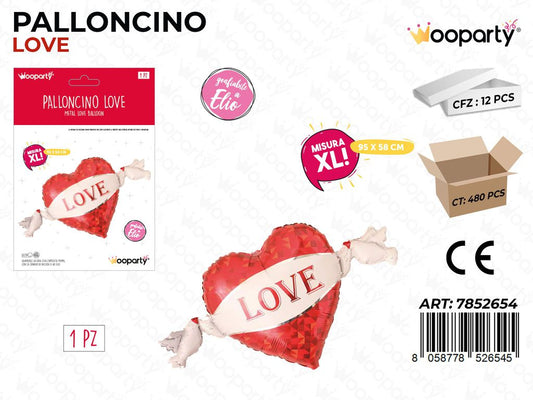 Palloncino Love Mis. Xl 95*58CM