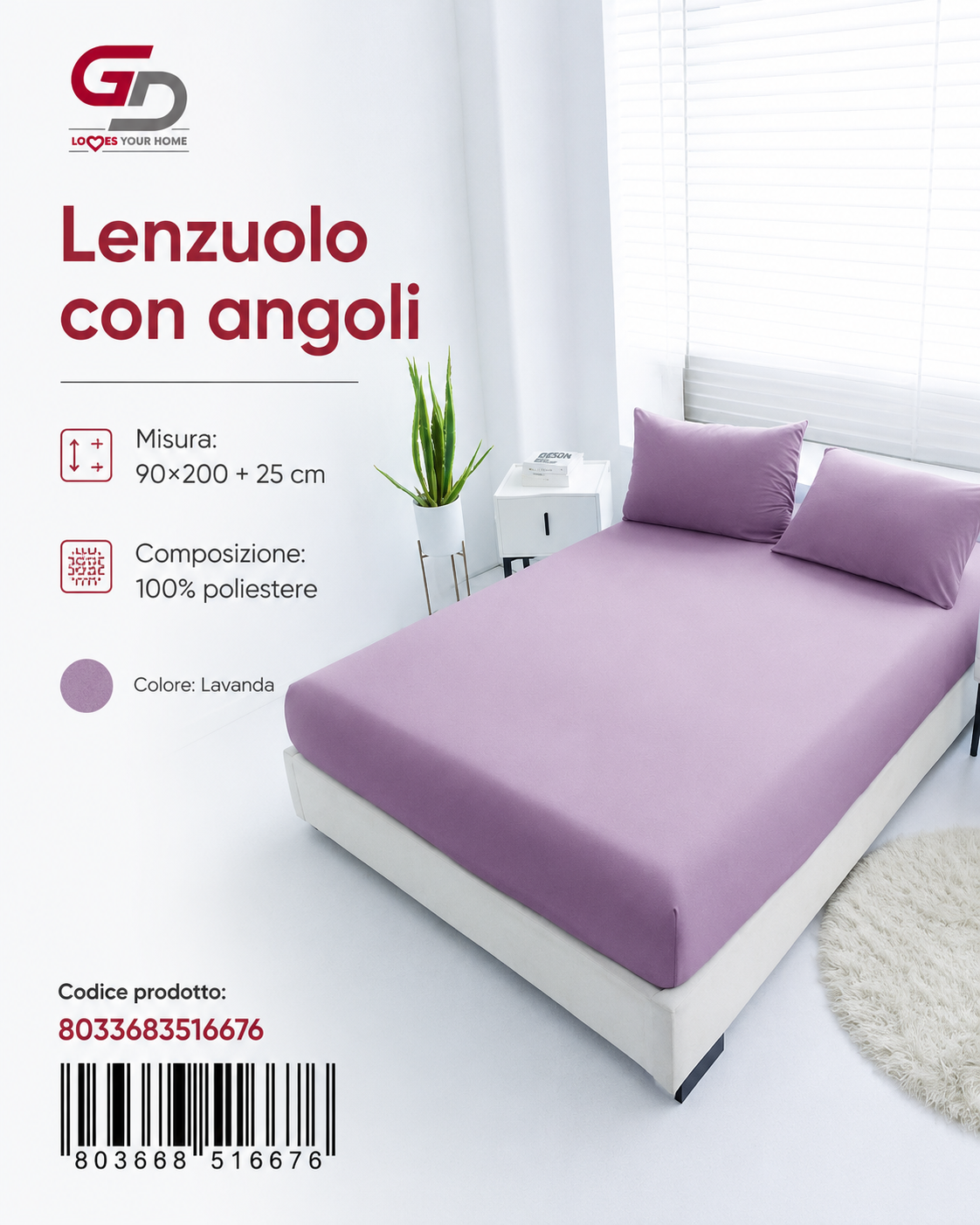 Lenzuolo Con Angoli Copripiumino+1 Federa Cuscino
