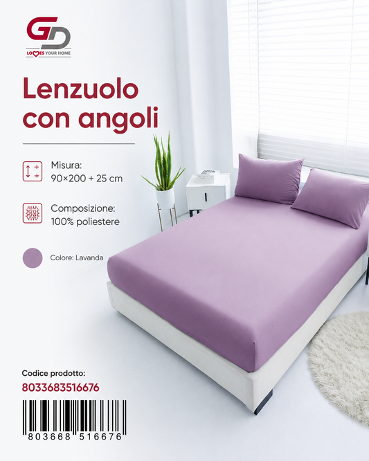 Lenzuolo Con Angoli Copripiumino+1 Federa Cuscino