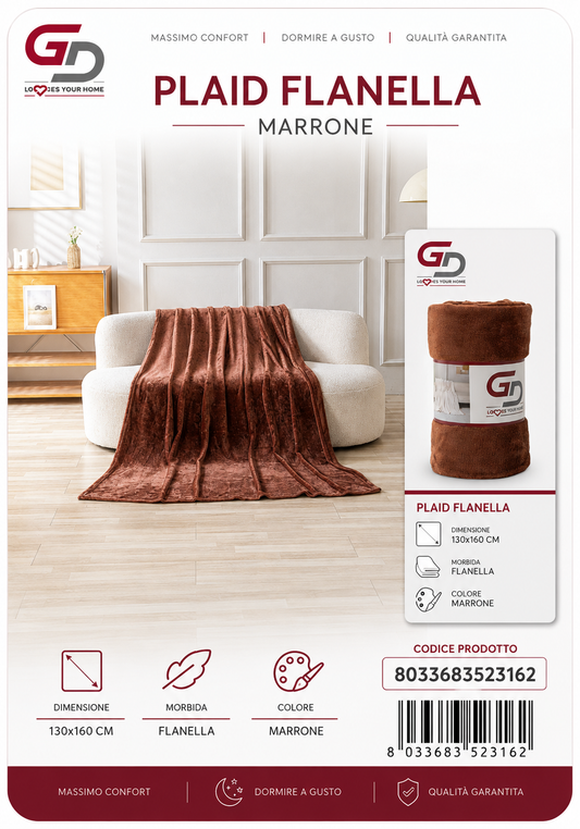 Plaid Coperta Singola 130*160Cm
