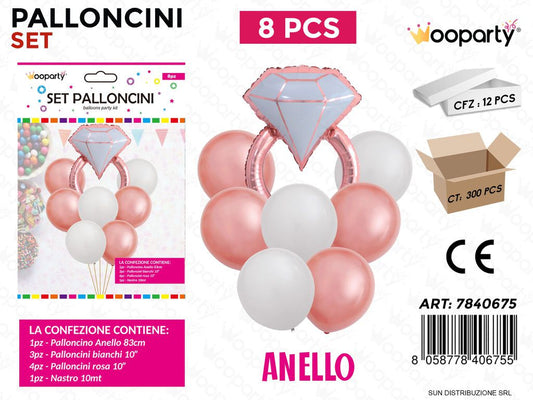 Set Palloncini Anello 8PCS Ass.