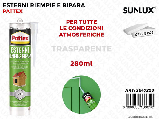 Pattex Esterni Riempie e Ripara Trasp. 280ML