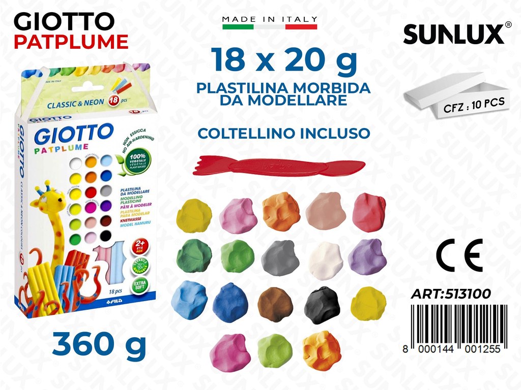 Giotto Patplume 18*20G 18PCS col Ass