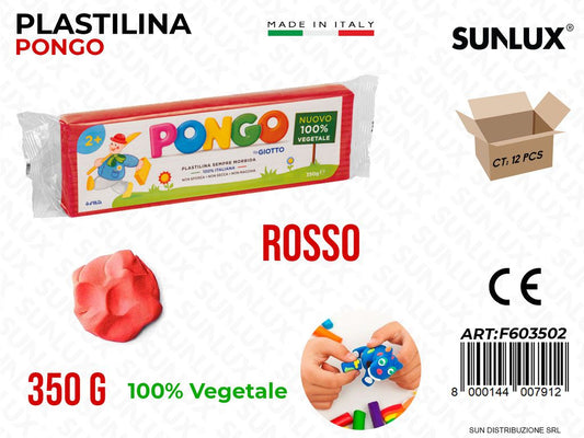 Giotto Plastilina Pongo Rosso 350G