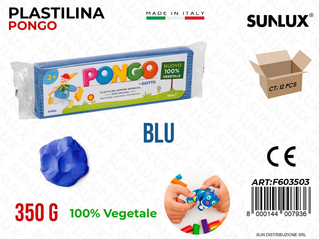 Giotto Plastilina Pongo Blu 350G